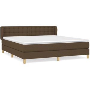 vidaXL Sommier à lattes de lit avec matelas Marron foncé 180x200 cm pas cher
