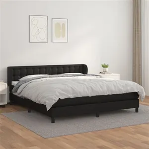 vidaXL Sommier à lattes de lit avec matelas Noir 160x200 cm pas cher