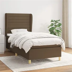 vidaXL Sommier à lattes de lit avec matelas Marron foncé 80x200 cm pas cher
