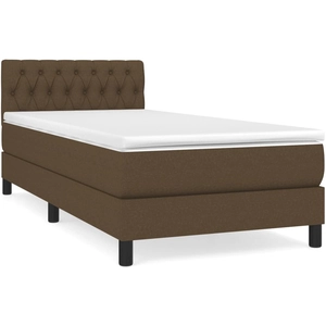 vidaXL Sommier à lattes de lit avec matelas Marron foncé 100x200 cm pas cher