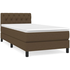 vidaXL Sommier à lattes de lit avec matelas Marron foncé 80x200 cm pas cher