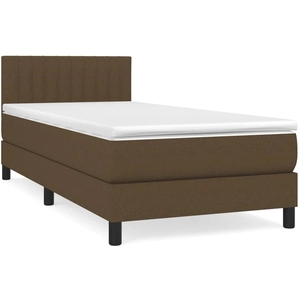 vidaXL Sommier à lattes de lit avec matelas Marron foncé 80x200 cm pas cher