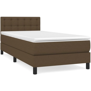 vidaXL Sommier à lattes de lit avec matelas Marron foncé 120x200 cm pas cher
