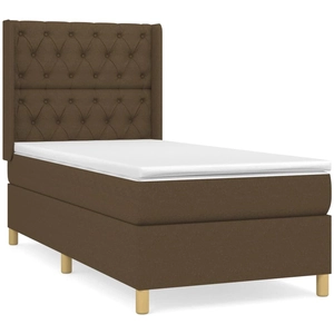 vidaXL Sommier à lattes de lit avec matelas Marron foncé 80x200 cm pas cher
