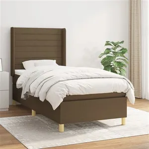 vidaXL Sommier à lattes de lit avec matelas Marron foncé 80x200 cm pas cher