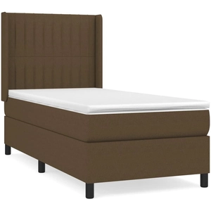 vidaXL Sommier à lattes de lit avec matelas Marron foncé 100x200 cm pas cher