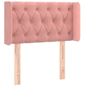 vidaXL Vidaxl Tête De Lit À Led Rose 83x16x78/88 Cm Velours pas cher