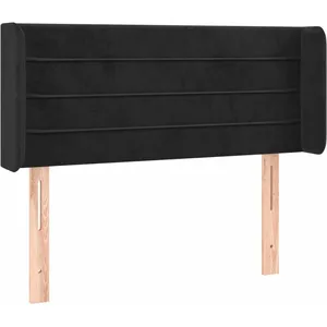 vidaXL Tête de lit à LED Noir 93x16x78/88 cm Velours pas cher