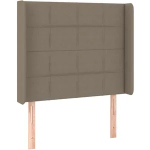 vidaXL Tête de lit à LED Taupe 103x16x118/128 cm Tissu pas cher