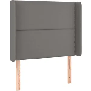 vidaXL Tête de lit à LED Gris 103x16x118/128 cm Similicuir pas cher