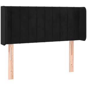 vidaXL Tête de lit à LED Noir 93x16x78/88 cm Velours pas cher