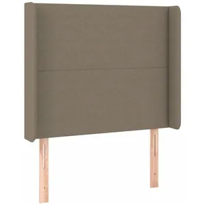 vidaXL Tête de lit à LED Taupe 83x16x118/128 cm Tissu pas cher
