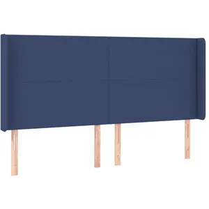 Comparateur de prix : vidaXL Tête de lit à LED Bleu 163x16x118/128 cm Tissu