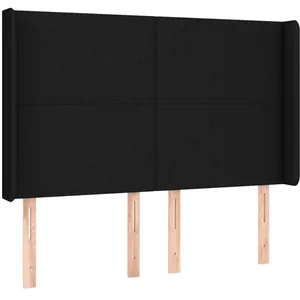 vidaXL Tête de lit à LED Noir 147x16x118/128 cm Tissu pas cher