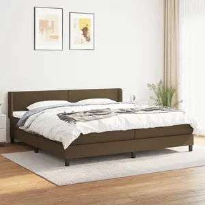 vidaXL Sommier à lattes de lit avec matelas Marron foncé 200x200 cm pas cher
