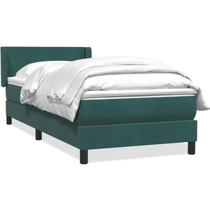 vidaXL Sommier à lattes de lit avec matelas Vert foncé 100x200 cm pas cher