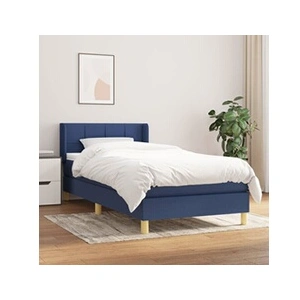 vidaXL Sommier à lattes de lit avec matelas Bleu 80x200 cm Tissu pas cher