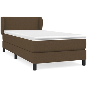 vidaXL Sommier à lattes de lit avec matelas Marron foncé 100x200 cm pas cher