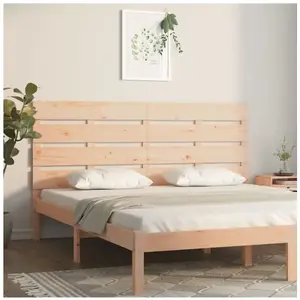 Tête de lit 140x3x80 cm Bois massif de pin Vidaxl Natural pas cher