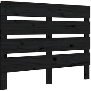 vidaXL Tête de lit Noir 100x3x80 cm Bois massif de pin pas cher