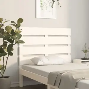 vidaXL Tête de lit Blanc 75x3x80 cm Bois massif de pin pas cher