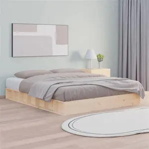 vidaXL Cadre de lit 120x200 cm Bois massif pas cher