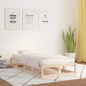 vidaXL Cadre de lit 90x200 cm Bois massif pas cher