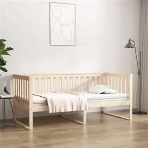 vidaXL Vidaxl Lit De Jour 90x190 Cm Bois De Pin Massif pas cher