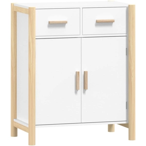 vidaXL Buffet Blanc 62x38x75 cm Bois d'ingénierie pas cher