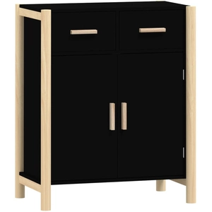 Comparateur de prix : vidaXL Buffet Noir 62x38x75 cm Bois d'ingénierie