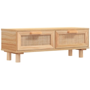 vidaXL Table basse Marron 80x40x30 cm Bois d'ingénierie et pin massif pas cher
