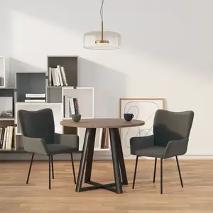 Comparateur de prix : vidaXL Chaises à manger lot de 2 Gris foncé Velours