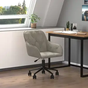 Comparateur de prix : Chaise pivotante de bureau Gris clair Velours Vidaxl Gris clair