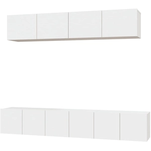 vidaXL Ensemble de meubles TV 5 pcs Blanc Bois d'ingénierie pas cher