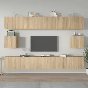 Comparateur de prix : vidaXL Ensemble de meubles TV 6 pcs Chêne sonoma Bois d'ingénierie