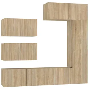 vidaXL Ensemble de meubles TV 6 pcs Chêne sonoma Bois d'ingénierie