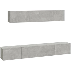 Comparateur de prix : vidaXL Ensemble de meubles TV 4 pcs Gris béton Bois d'ingénierie