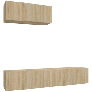 vidaXL Ensemble de meubles TV 3 pcs Chêne sonoma Bois d'ingénierie pas cher
