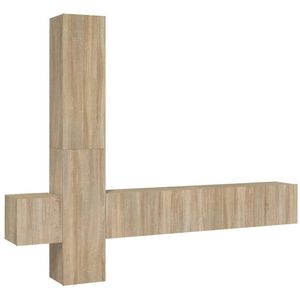 vidaXL Ensemble de meubles TV 5 pcs Chêne sonoma Bois d'ingénierie pas cher