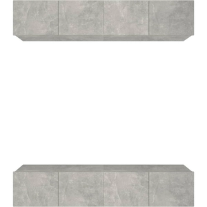 vidaXL Meubles TV 4 pcs Gris béton 80x30x30 cm Bois d'ingénierie pas cher