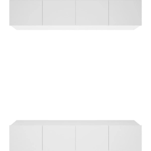vidaXL Meubles TV 4 pcs Blanc 80x30x30 cm Bois d'ingénierie