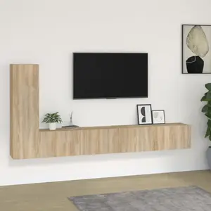 vidaXL Ensemble de meubles TV 3 pcs Chêne sonoma Bois d'ingénierie pas cher