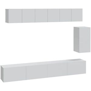 Comparateur de prix : vidaXL Ensemble de meubles TV 6 pcs Blanc Bois d'ingénierie
