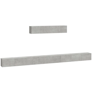 Comparateur de prix : vidaXL Ensemble de meubles TV 6 pcs Gris béton Bois d'ingénierie