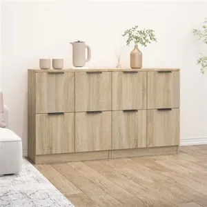 Comparateur de prix : vidaXL Buffets 2 pcs Chêne Sonoma 60x30x70 cm Bois d'ingénierie