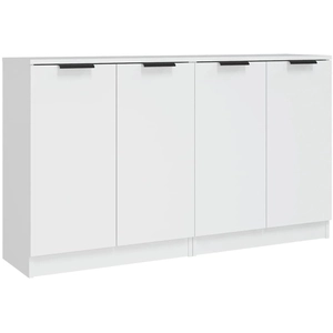 vidaXL Buffets 2 pcs Blanc 60x30x70 cm Bois d'ingénierie pas cher