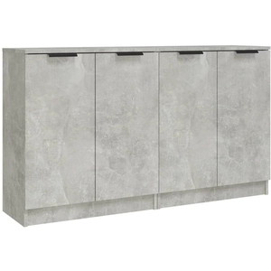 Comparateur de prix : vidaXL Buffets 2 pcs Gris béton 60x30x70 cm Bois d'ingénierie