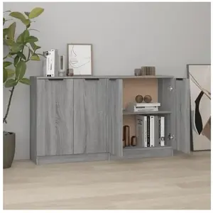 vidaXL Buffets 2 pcs Sonoma gris 60x30x70 cm Bois d'ingénierie pas cher