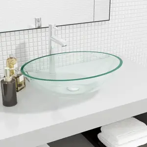 Comparateur de prix : vidaXL Lavabo Verre 50x37x14 cm Transparent