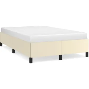 vidaXL Cadre de lit Crème 120x200 cm Similicuir pas cher
